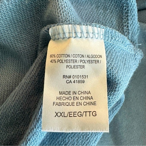 Target Dodge Charger Graphic Baby Blue Cropped Crew Neck Sweatshirt Size XXL - Picture 6 of 8